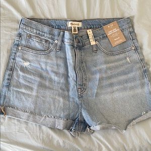 Madewell high rise denim shorts light denim size32